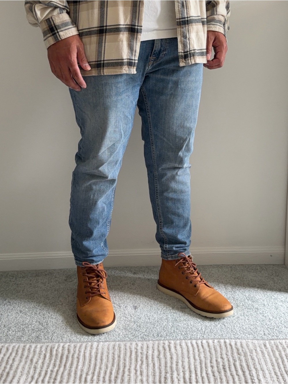 Vans Tan Leather Lace-Up Boots